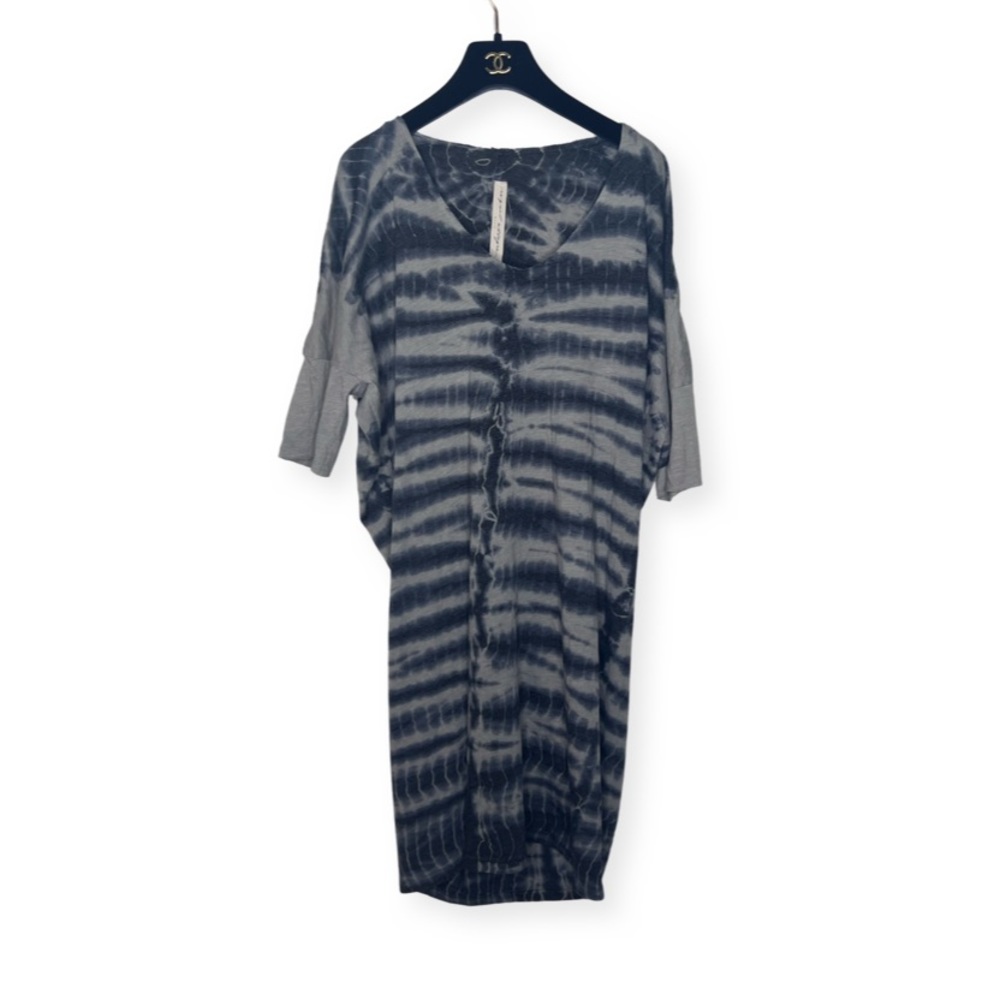Raquel Allegra  Women’s Tie Dye T Shirt Dress White Grey Size 0